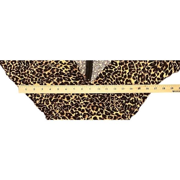 NWT Jessica Simpson Cecilia Rosette Leopard Print Ruffle-Hem Midi Dress Small - Picture 4 of 9